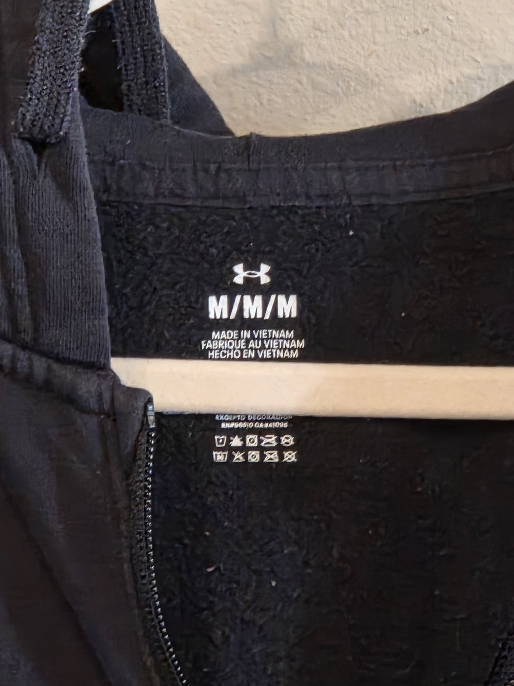 Under Armour Men's Full-Zip Hoodie with Logo- Black - Picture 2 of 3